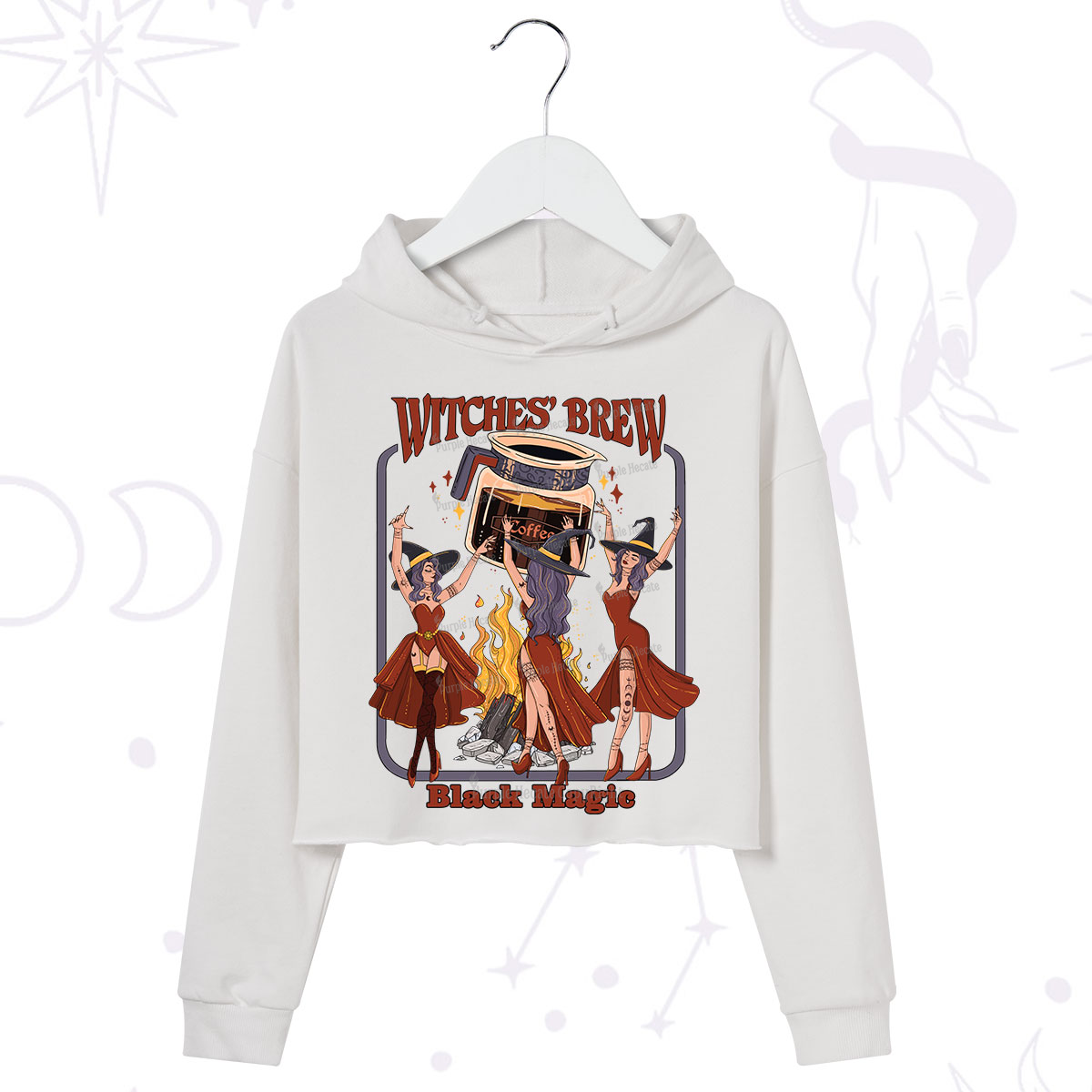 Purplehecate Witches' Brew Crop Hoodie