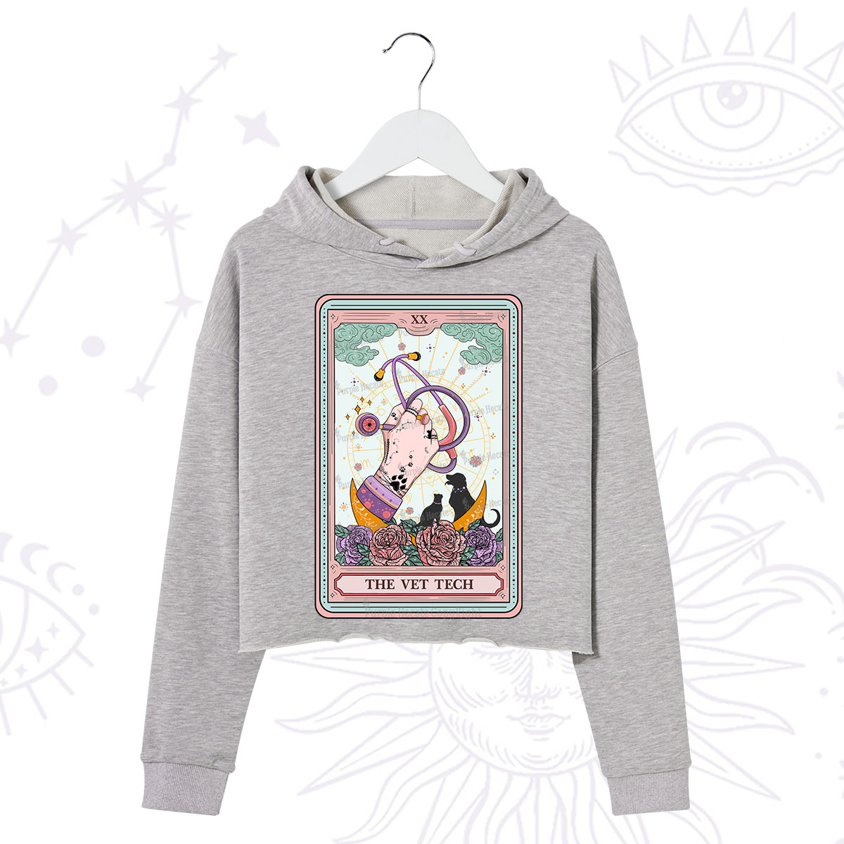 Purplehecate The Vet Tech Tarot Crop Hoodie