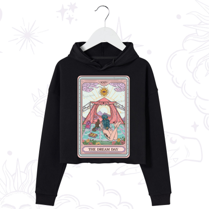 Purplehecate The Dream Day Tarot Crop Hoodie