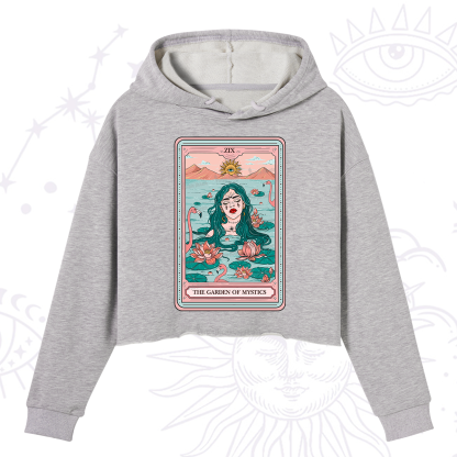 Purplehecate The Garden Of Mystics Tarot Crop Hoodie