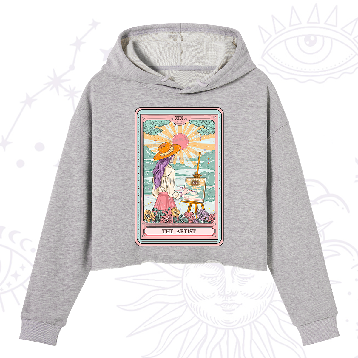 Purplehecate The Artist Tarot Crop Hoodie