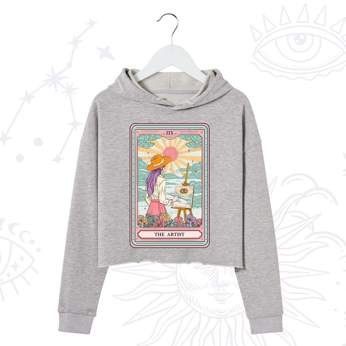 Purplehecate The Artist Tarot Crop Hoodie
