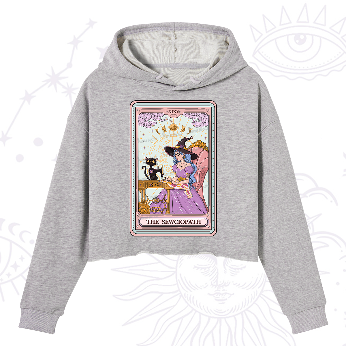Purplehecate The Sewciopath Tarot Crop Hoodie