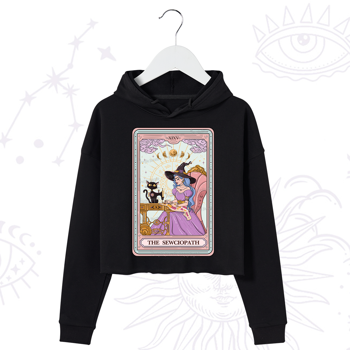 Purplehecate The Sewciopath Tarot Crop Hoodie