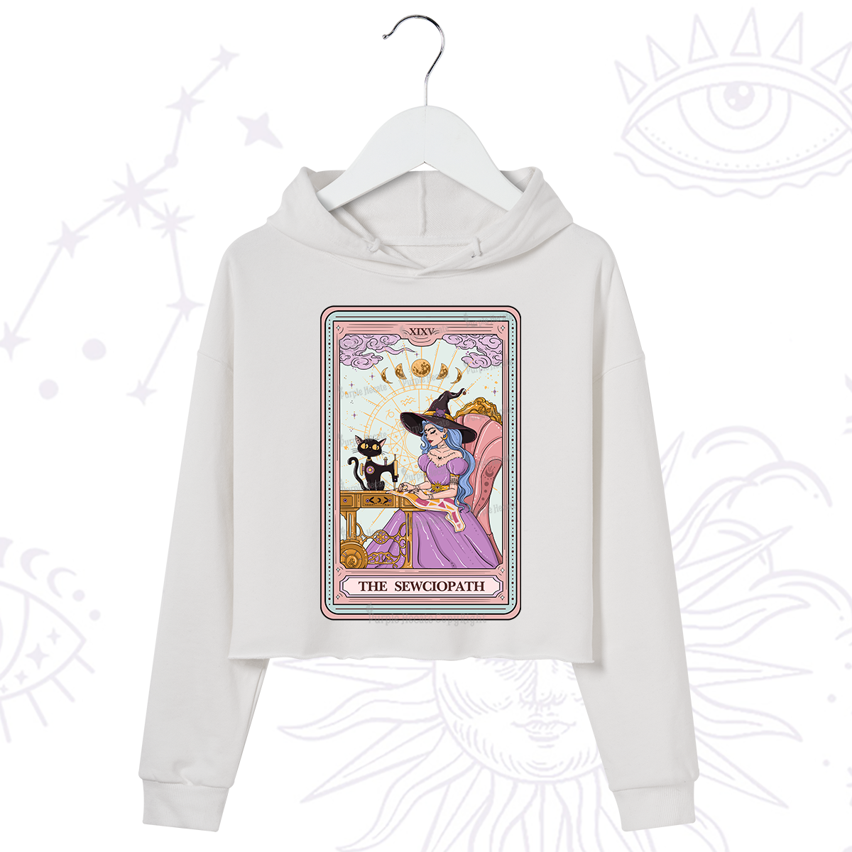 Purplehecate The Sewciopath Tarot Crop Hoodie