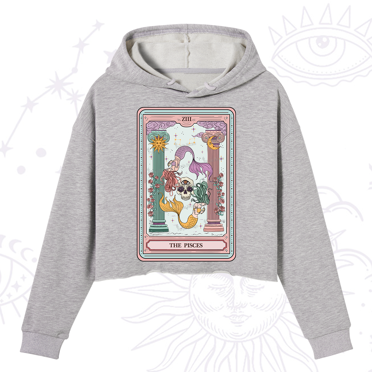 Purplehecate The Pisces Goddess Tarot Crop Hoodie