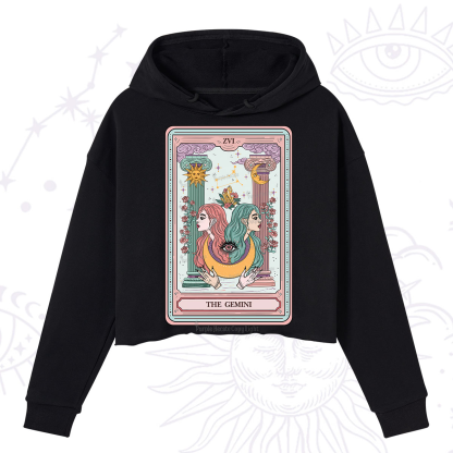 Purplehecate The Gemini Goddess Tarot Crop Hoodie