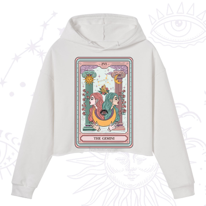 Purplehecate The Gemini Goddess Tarot Crop Hoodie