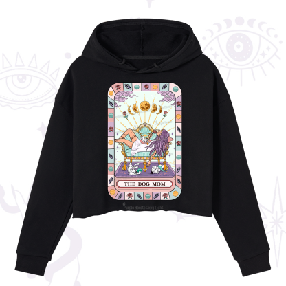 Purplehecate The Chill Dog Mom Crop Hoodie