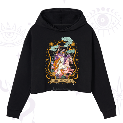 Purplehecate The Audacity Goddess Crop Hoodie