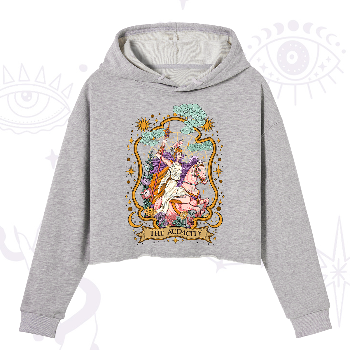 Purplehecate The Audacity Goddess Crop Hoodie