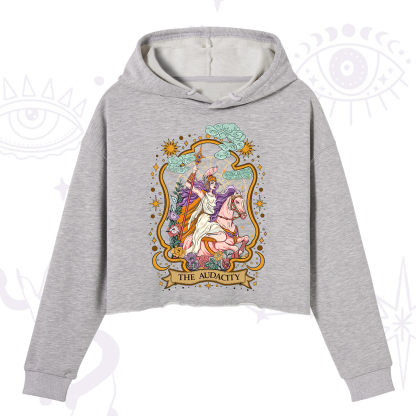 Purplehecate The Audacity Goddess Crop Hoodie