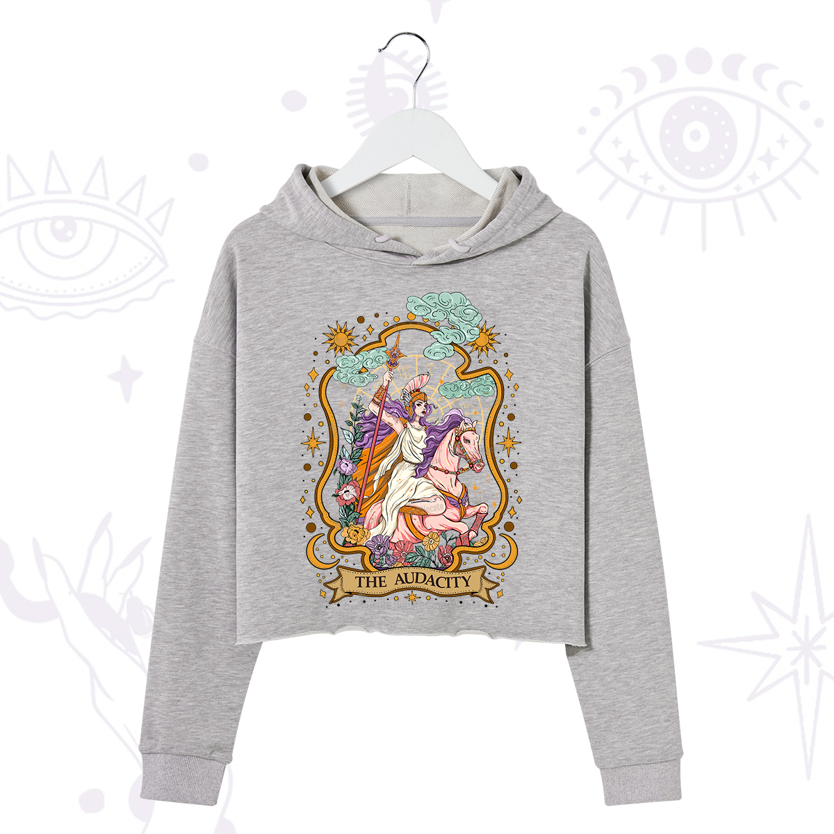 Purplehecate The Audacity Goddess Crop Hoodie