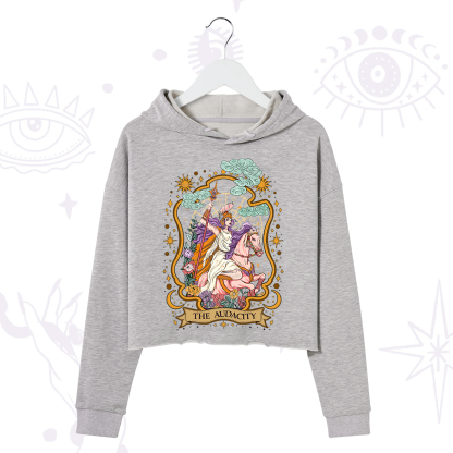Purplehecate The Audacity Goddess Crop Hoodie