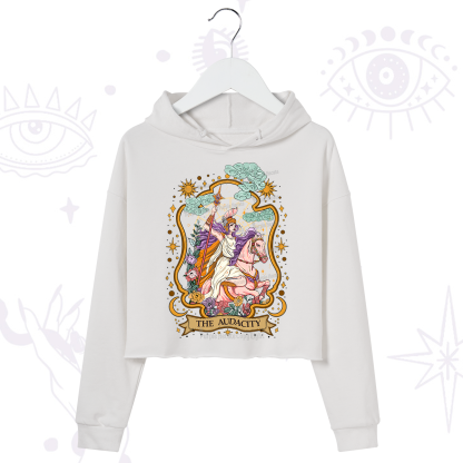 Purplehecate The Audacity Goddess Crop Hoodie