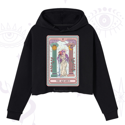 Purplehecate The Aquarius Goddess Tarot Crop Hoodie