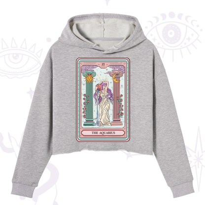 Purplehecate The Aquarius Goddess Tarot Crop Hoodie