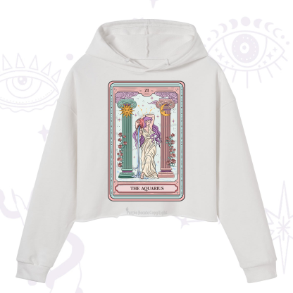 Purplehecate The Aquarius Goddess Tarot Crop Hoodie
