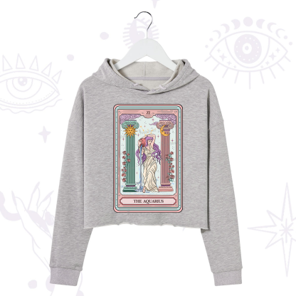 Purplehecate The Aquarius Goddess Tarot Crop Hoodie