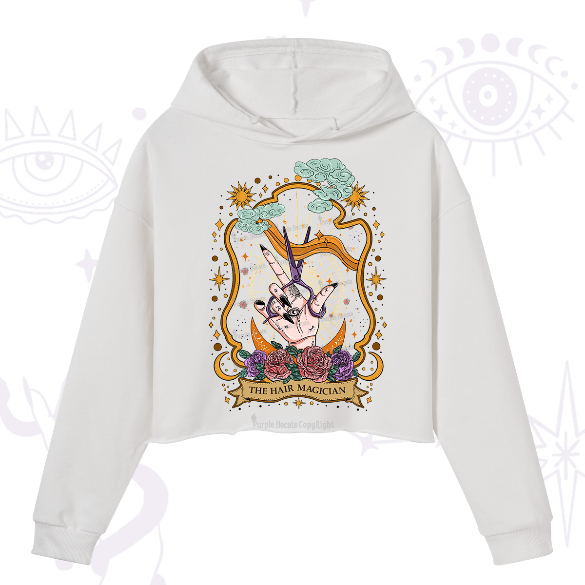 Purplehecate The Hair Magician Crop Hoodie
