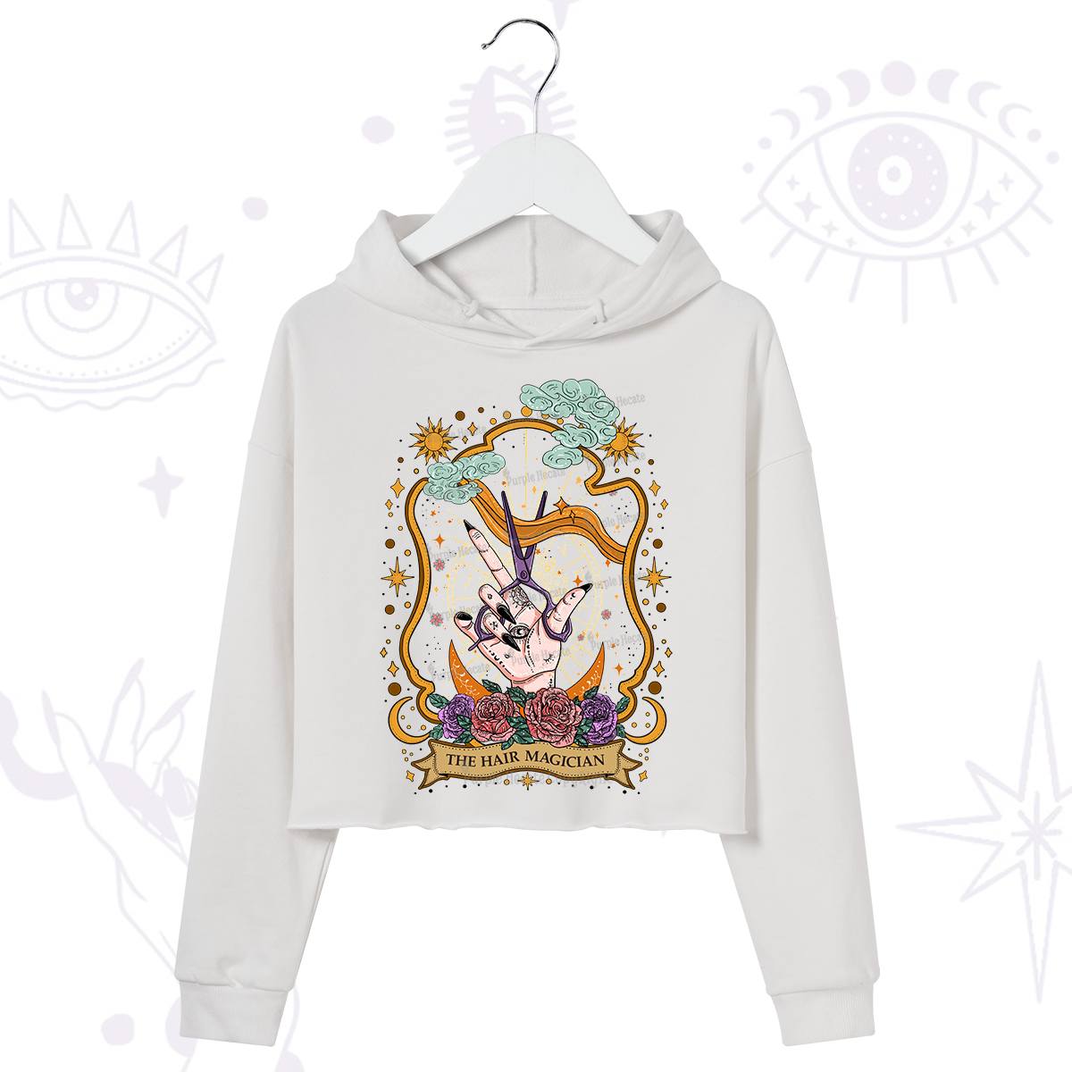 Purplehecate The Hair Magician Crop Hoodie