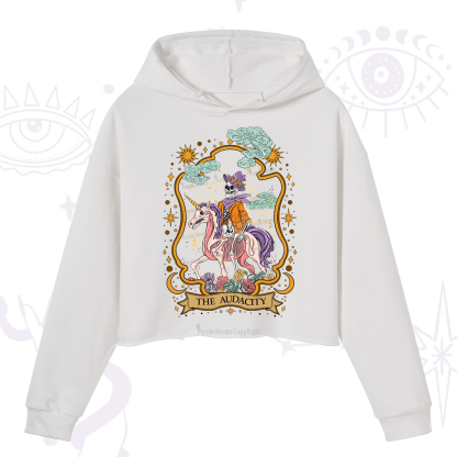 Purplehecate The Audacity Skeleton Crop Hoodie