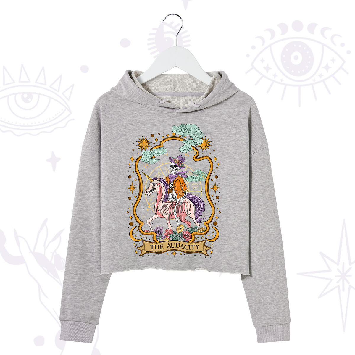 Purplehecate The Audacity Skeleton Crop Hoodie