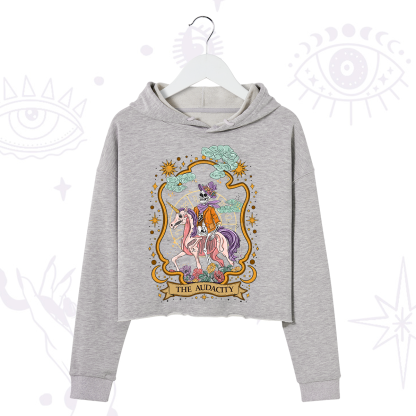 Purplehecate The Audacity Skeleton Crop Hoodie