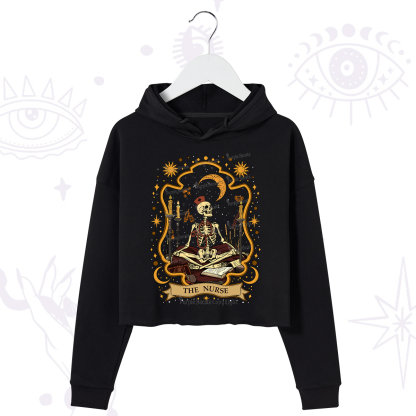 Purplehecate The Nurse Skeleton Crop Hoodie