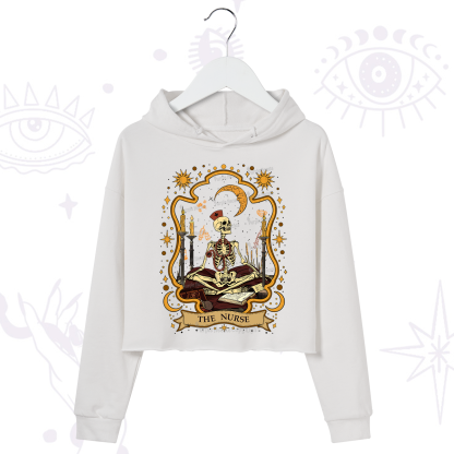 Purplehecate The Nurse Skeleton Crop Hoodie