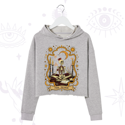 Purplehecate The Nurse Skeleton Crop Hoodie