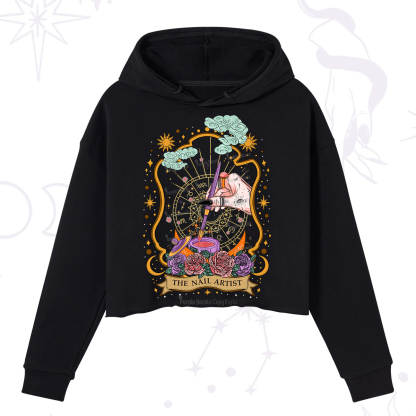 Purplehecate The Nail Artist Crop Hoodie