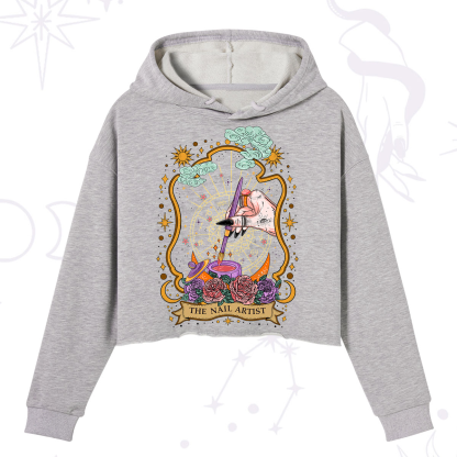 Purplehecate The Nail Artist Crop Hoodie