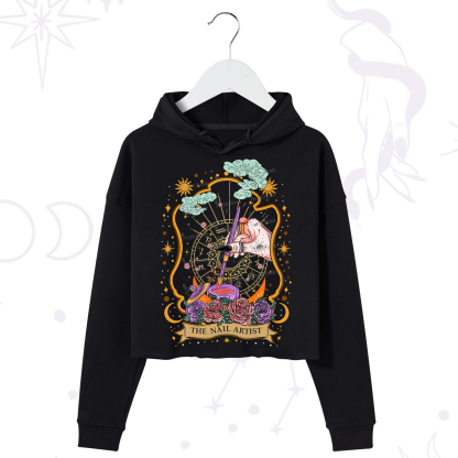 Purplehecate The Nail Artist Crop Hoodie