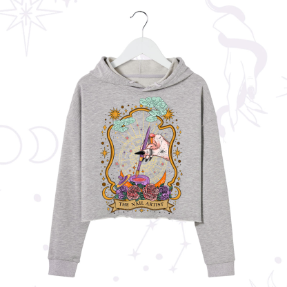 Purplehecate The Nail Artist Crop Hoodie