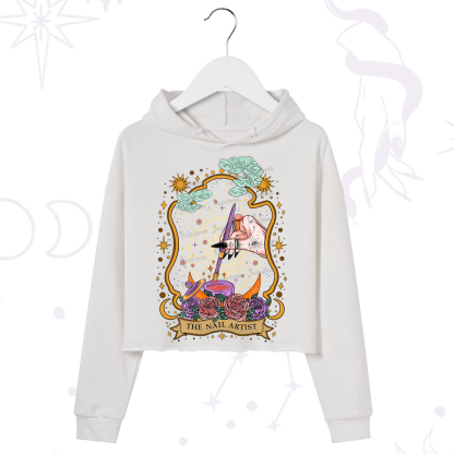 Purplehecate The Nail Artist Crop Hoodie