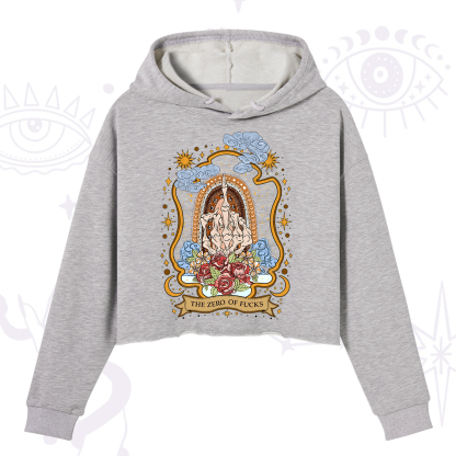 Purplehecate The Zero of Fucks Skeleton Crop Hoodie