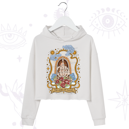 Purplehecate The Zero of Fucks Skeleton Crop Hoodie