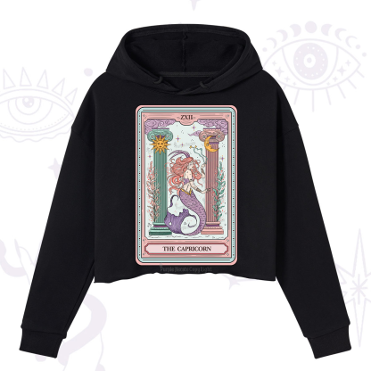 Purplehecate The Capricorn Goddess Tarot Crop Hoodie