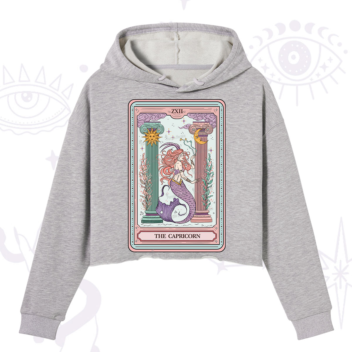 Purplehecate The Capricorn Goddess Tarot Crop Hoodie