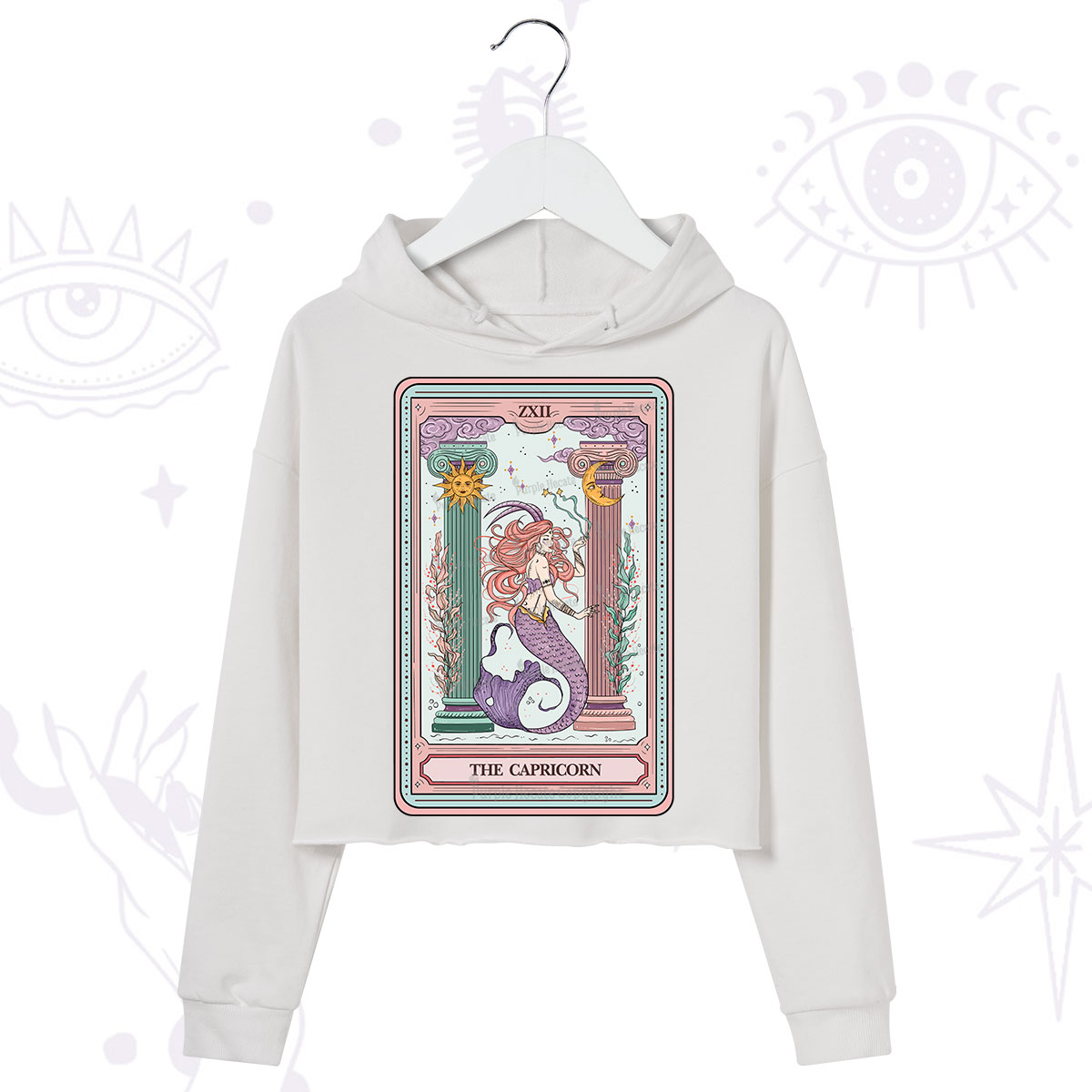 Purplehecate The Capricorn Goddess Tarot Crop Hoodie