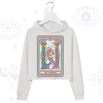 Purplehecate The Capricorn Goddess Tarot Crop Hoodie