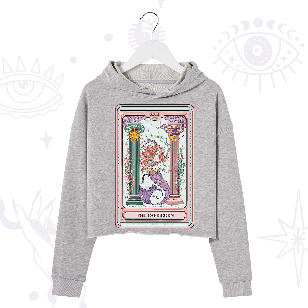 Purplehecate The Capricorn Goddess Tarot Crop Hoodie