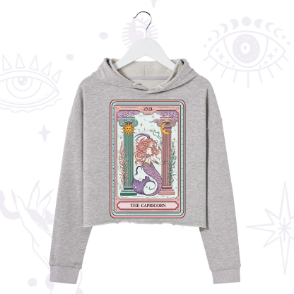 Purplehecate The Capricorn Goddess Tarot Crop Hoodie