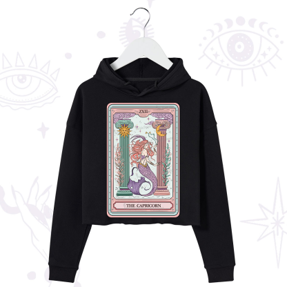 Purplehecate The Capricorn Goddess Tarot Crop Hoodie