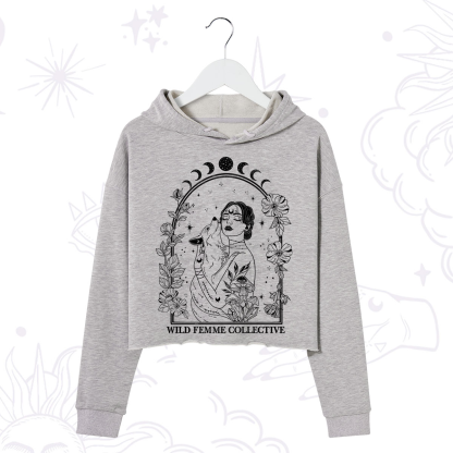 Purplehecate Wild Femme Collective Crop Hoodie