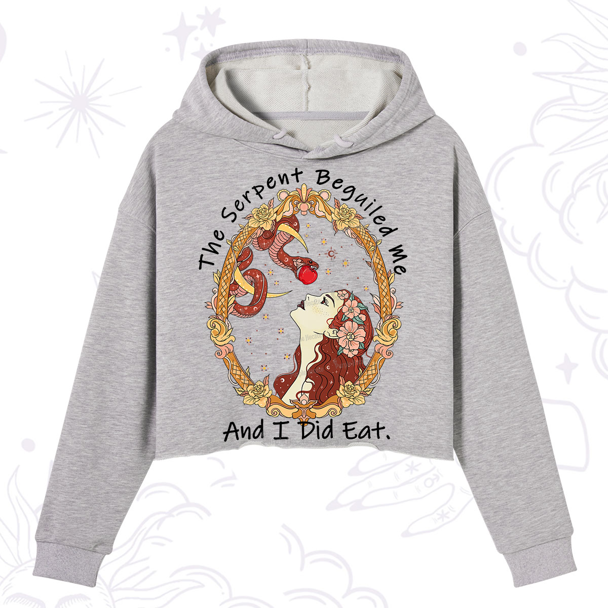 Purplehecate The Serpent Beguiled Me, And I Did Eat Crop Hoodie