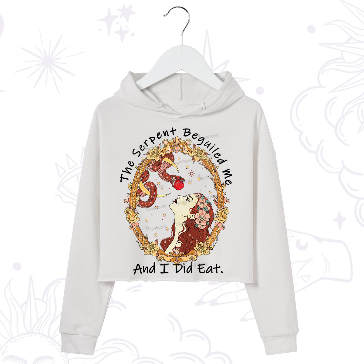 Purplehecate The Serpent Beguiled Me, And I Did Eat Crop Hoodie