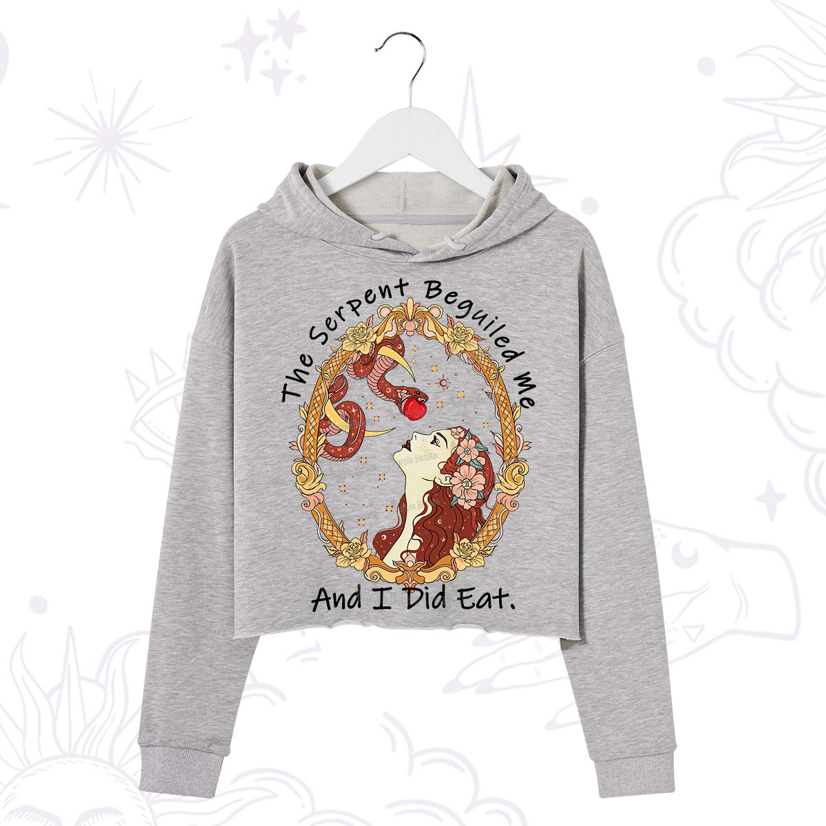 Purplehecate The Serpent Beguiled Me, And I Did Eat Crop Hoodie