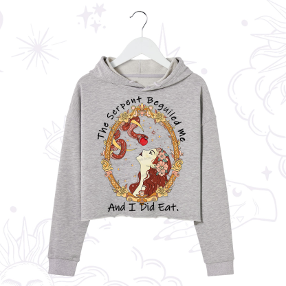 Purplehecate The Serpent Beguiled Me, And I Did Eat Crop Hoodie
